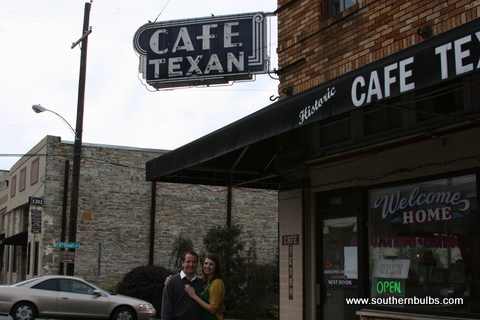 Chris and Rebecca at the Cafe Texan