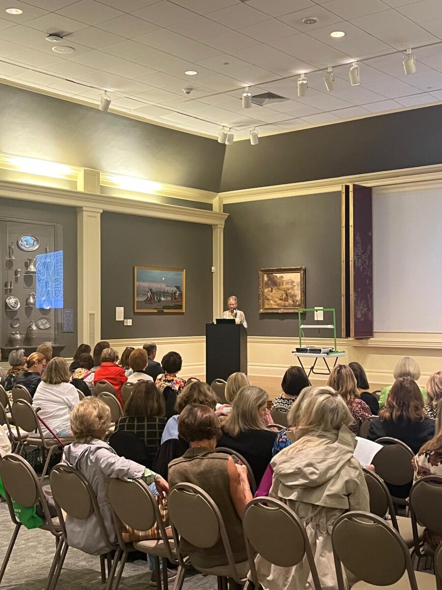 A full house listens to Chris’s bulb talk